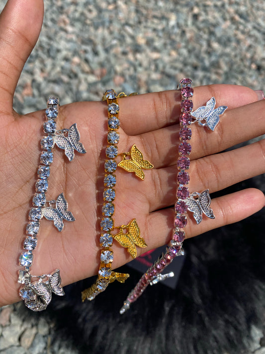 Icy Butterfly Anklet