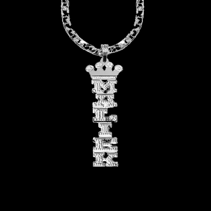 Unisex Double Plated Name Pendant